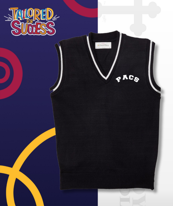 V-Neck Sweater Vest With Embroidered Logo
